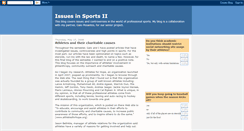 Desktop Screenshot of issuesinsportsii.blogspot.com