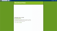 Desktop Screenshot of discontinuedshoes.blogspot.com