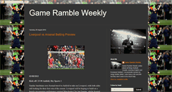 Desktop Screenshot of gamerambleweekly.blogspot.com