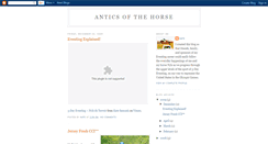 Desktop Screenshot of anticsofthehorse.blogspot.com