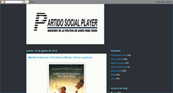 Desktop Screenshot of partidosocialplayer.blogspot.com