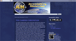 Desktop Screenshot of jeremiahcryministries.blogspot.com