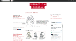Desktop Screenshot of impracticalproposals.blogspot.com