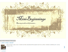 Tablet Screenshot of minibeginnings.blogspot.com