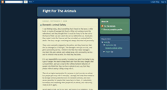 Desktop Screenshot of fightfortheanimals.blogspot.com