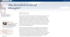 Desktop Screenshot of myderailedtrainofthought.blogspot.com