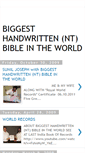 Mobile Screenshot of biggesthandwrittenntbible.blogspot.com