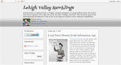 Desktop Screenshot of lehighvalleyramblings.blogspot.com