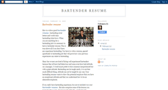 Desktop Screenshot of bartenderesume.blogspot.com