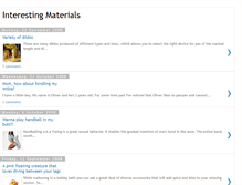 Tablet Screenshot of interestingmaterials.blogspot.com