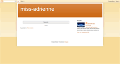 Desktop Screenshot of miss-adrienne.blogspot.com
