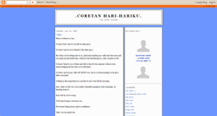 Desktop Screenshot of coretanharihariku.blogspot.com