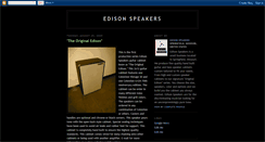 Desktop Screenshot of edisonspeakers.blogspot.com