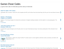 Tablet Screenshot of freecheatcodesforgames.blogspot.com