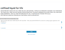 Tablet Screenshot of cellfoodliquid.blogspot.com