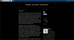 Desktop Screenshot of horseracingtrainers.blogspot.com