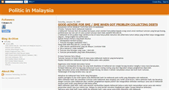 Desktop Screenshot of politicinmalaysia.blogspot.com