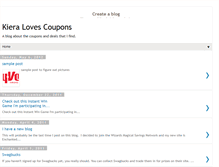 Tablet Screenshot of kieralovescoupons.blogspot.com