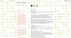 Desktop Screenshot of lettuce-eat.blogspot.com