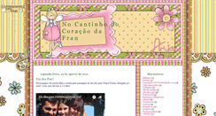 Desktop Screenshot of nocantinhodocoracaodafran.blogspot.com