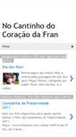 Mobile Screenshot of nocantinhodocoracaodafran.blogspot.com