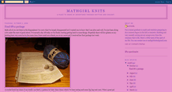 Desktop Screenshot of mathgirlknits.blogspot.com