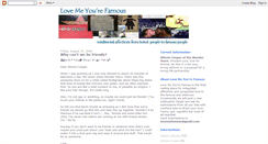 Desktop Screenshot of lovemeyourefamous.blogspot.com