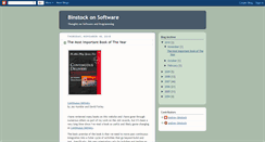 Desktop Screenshot of binstock.blogspot.com