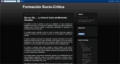 Desktop Screenshot of formacionsociocriticaiutm.blogspot.com