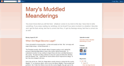 Desktop Screenshot of marysmuddledmeanderings.blogspot.com