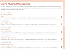 Tablet Screenshot of marysmuddledmeanderings.blogspot.com