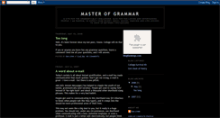 Desktop Screenshot of masterofgrammar.blogspot.com