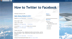 Desktop Screenshot of howtotwittertofacebook.blogspot.com