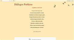 Desktop Screenshot of dialogospoeticosimello.blogspot.com