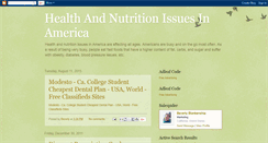 Desktop Screenshot of healthandnutritionissuesinamerica.blogspot.com