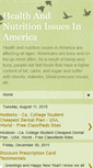 Mobile Screenshot of healthandnutritionissuesinamerica.blogspot.com