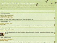 Tablet Screenshot of healthandnutritionissuesinamerica.blogspot.com