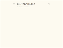 Tablet Screenshot of cintakadabra.blogspot.com