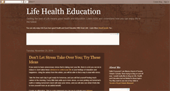 Desktop Screenshot of lifehealtheducation.blogspot.com