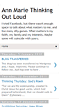 Mobile Screenshot of annmariethinkingoutloud.blogspot.com