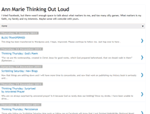 Tablet Screenshot of annmariethinkingoutloud.blogspot.com