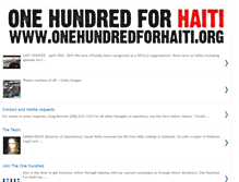 Tablet Screenshot of onehundredforhaiti.blogspot.com