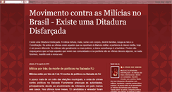 Desktop Screenshot of movimentocontraasmiliciasnobrasil.blogspot.com