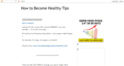 Desktop Screenshot of howtobecomehealthytips.blogspot.com