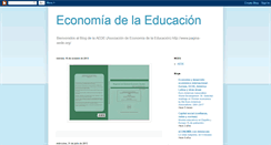 Desktop Screenshot of aede-economia-educacion.blogspot.com