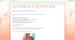 Desktop Screenshot of lesoiseauxdepassage.blogspot.com
