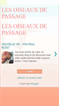 Mobile Screenshot of lesoiseauxdepassage.blogspot.com