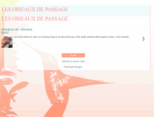 Tablet Screenshot of lesoiseauxdepassage.blogspot.com