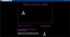 Desktop Screenshot of howtosellavon.blogspot.com