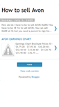 Mobile Screenshot of howtosellavon.blogspot.com